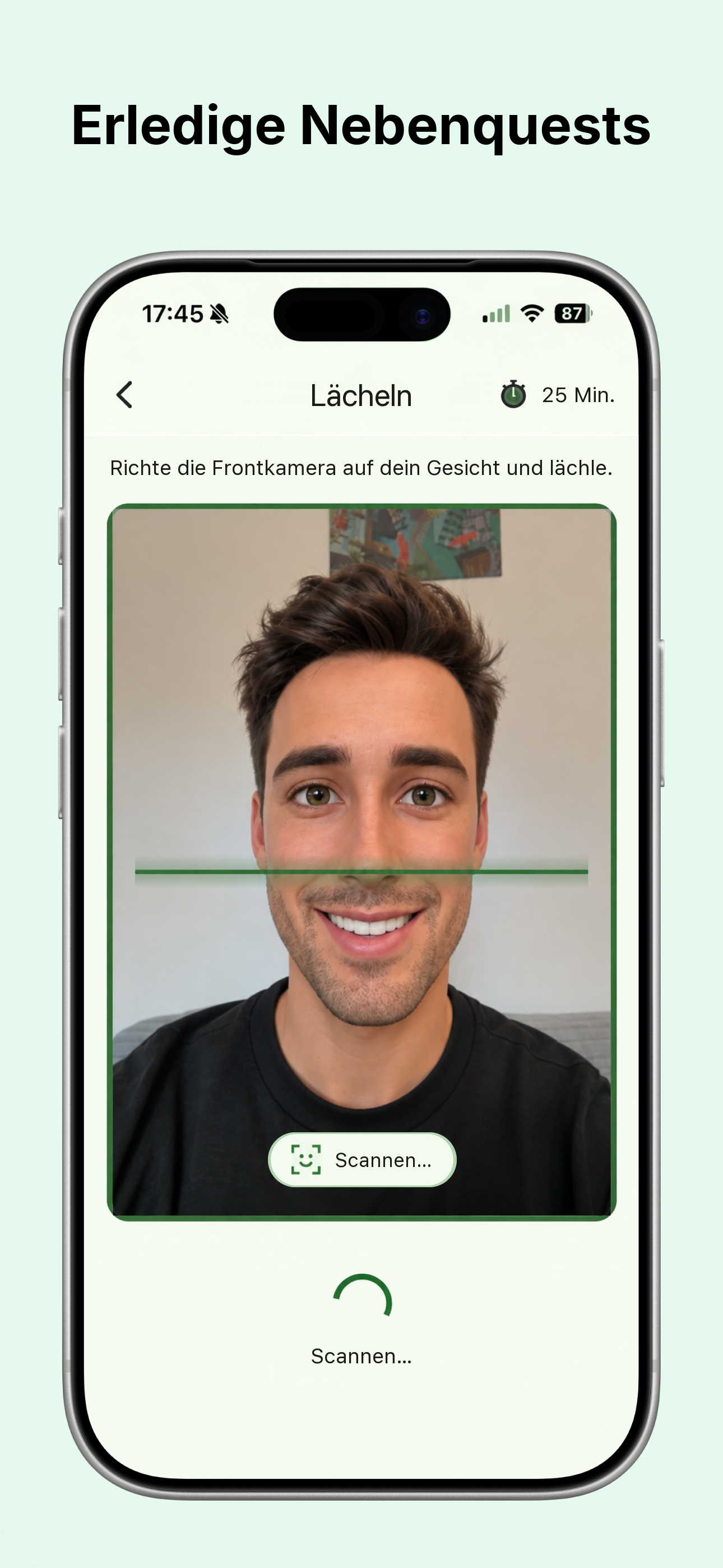 Sprout Bildschirm mit abgeschlossener Aktivität