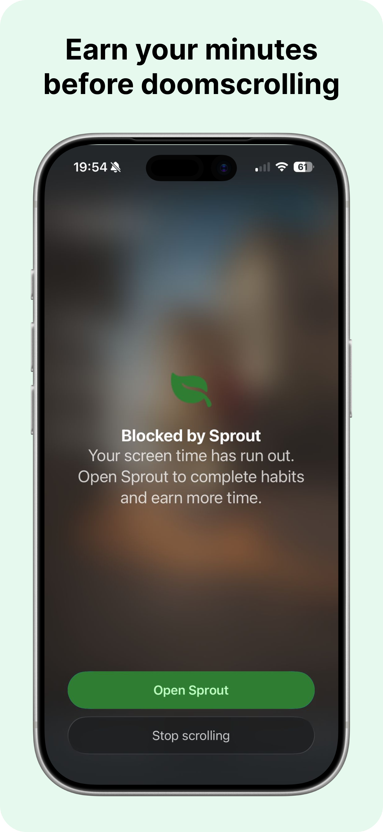 Sprout time history screen